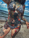 Ladies tie up bikini