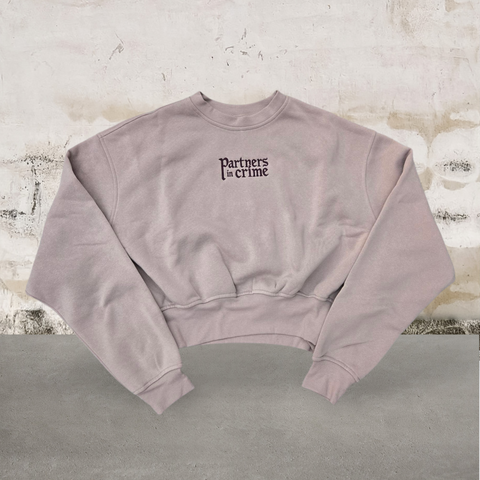 Partners in crime L/S purple crop