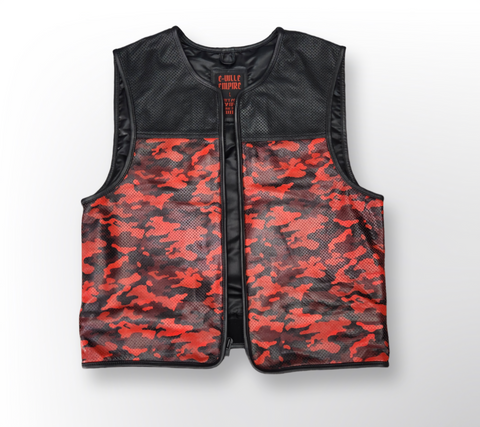 Black and Red camo perforated