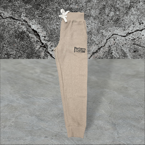 Partners in crime unisex sweats (tan/brown)