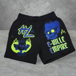 Neon/Reflective puff shorts (blue)