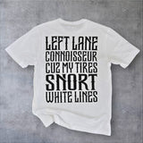 Left Lane Connoisseur Tee (white)