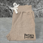 Partners in crime unisex sweats (tan/brown)