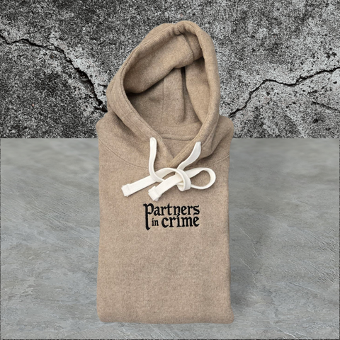 Partners in crime hoodie (brown/tan)