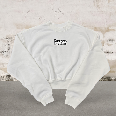 Partners in crime L/S white crop